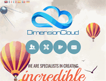 Tablet Screenshot of dimensioncloud.com